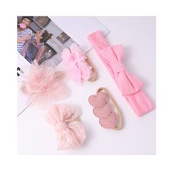 Babyhug  Free Size Headband and Rubber Bands  Combo Pack of 5 - Pink