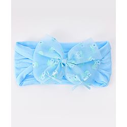 Babyhug Free Size Headband With Bow Applique Pack of 2 - Blue & Yellow