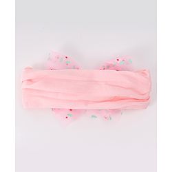 Babyhug Free Size Headband With Bow Applique Pack of 2 - Pink & Fuchsia