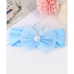 Babyhug Free Size Headbands with Floral Applique - Light Blue