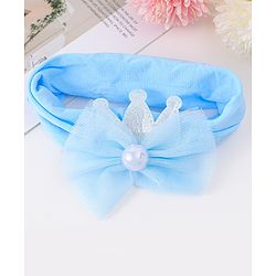 Babyhug Free Size Headbands with Floral Applique - Light Blue