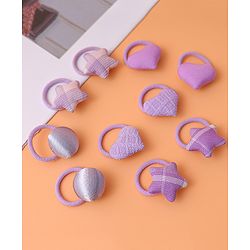 Babyhug Free Size Rubber Bands Pack Of 10 - Purple