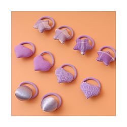 Babyhug Free Size Rubber Bands Pack Of 10 - Purple