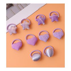 Babyhug Free Size Rubber Bands Pack Of 10 - Purple