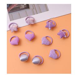 Babyhug Free Size Rubber Bands Pack Of 10 - Purple