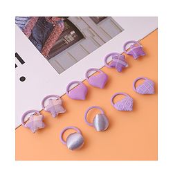 Babyhug Free Size Rubber Bands Pack Of 10 - Purple