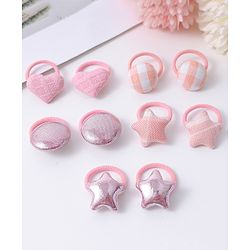 Babyhug Free Size Rubber Bands Pack Of 10 - Pink