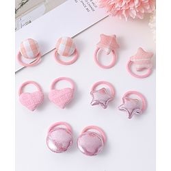 Babyhug Free Size Rubber Bands Pack Of 10 - Pink