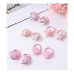 Babyhug Free Size Rubber Bands Pack Of 10 - Pink
