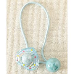Babyhug Free Size Rubber Band With Heart Applique - Light Blue