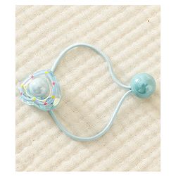 Babyhug Free Size Rubber Band With Heart Applique - Light Blue