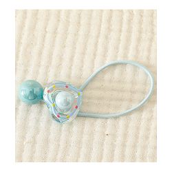 Babyhug Free Size Rubber Band With Heart Applique - Light Blue