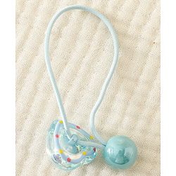 Babyhug Free Size Rubber Band With Heart Applique - Light Blue