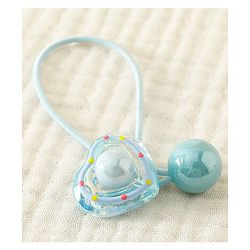Babyhug Free Size Rubber Band With Heart Applique - Light Blue