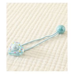 Babyhug Free Size Rubber Band With Heart Applique - Light Blue