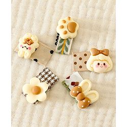 Babyhug Free Size Hair Clips Pack Of 5 - Multi Colour