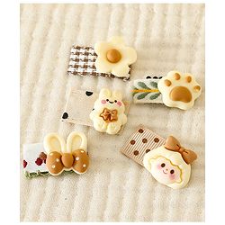Babyhug Free Size Hair Clips Pack Of 5 - Multi Colour