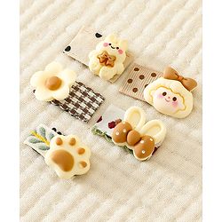 Babyhug Free Size Hair Clips Pack Of 5 - Multi Colour