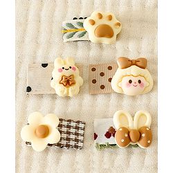 Babyhug Free Size Hair Clips Pack Of 5 - Multi Colour