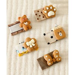 Babyhug Free Size Hair Clips Pack Of 5 - Multi Colour