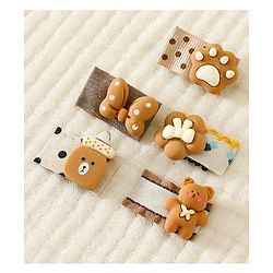 Babyhug Free Size Hair Clips Pack Of 5 - Multi Colour