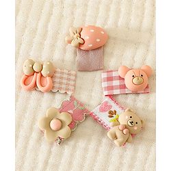Babyhug Free Size Hair Clips Pack Of 5 - Multi Colour