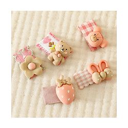 Babyhug Free Size Hair Clips Pack Of 5 - Multi Colour