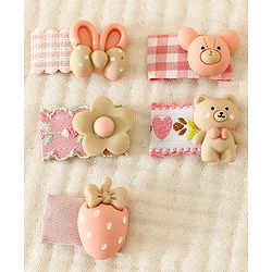 Babyhug Free Size Hair Clips Pack Of 5 - Multi Colour
