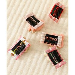 Babyhug Free Size Hair Clips Pack Of 5 - Multi Colour
