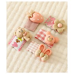 Babyhug Free Size Hair Clips Pack Of 5 - Multi Colour