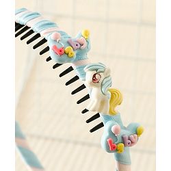 Babyhug Hair Band With Unicorn Applique - Pink