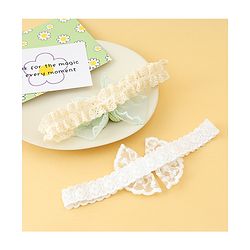 Babyhug Headbands with Floral Applique Pack of 2 - Offwhite & Light Green