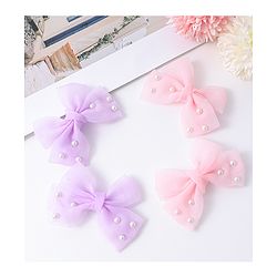 Babyhug Bow & Butterfly Clips Set of 4  - Pink & Purple
