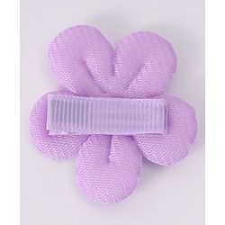 Babyhug Hair Pins and Clips With Bow & Floral Design Pack Of 8 - Purple