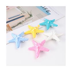 Babyhug Hair Pins and Clips With Star Design Pack Of 5 - Pink & Blue