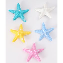 Babyhug Hair Pins and Clips With Star Design Pack Of 5 - Pink & Blue