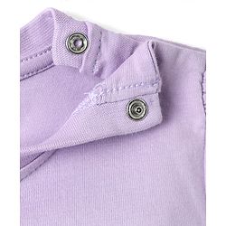 Babyhug Cotton Knit Half Sleeves Capri Night Suit With Floral Print - Lavender
