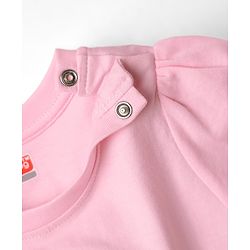 Babyhug Cotton Knit Half Sleeves Shorts Night Suit With Bear Print - Pink & Navy Blue