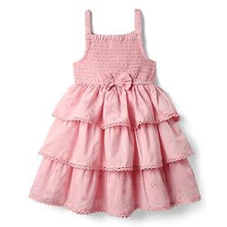 Babyhug Cotton Knit Sleeveless Solid Frock With Schiffli Detailing & Bow Applique - Pink