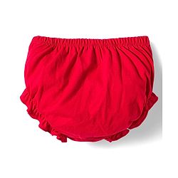 Babyhug Single Jersey Knit Frill Sleeves Frock with Bloomer & Patch Detailing - Red
