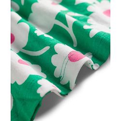 Babyhug Single Jersey Knit Frill  Sleeves Frock with Floral Print & Bloomer - Mint Green