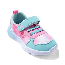 Cute Walk by Babyhug Velcro Closure Sneaker Shoes With Heart Applique & Lace Detailing - Fuchsia