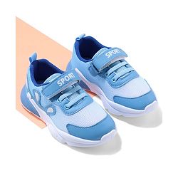 Cute Walk by Babyhug Velcro Closure Sneaker Shoes With Lace Detailing - Blue
