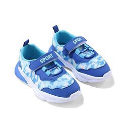 Cute Walk by Babyhug Sneaker with Velcro Closure & Camouflage Print - Blue