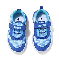 Cute Walk by Babyhug Sneaker with Velcro Closure & Camouflage Print - Blue
