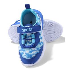 Cute Walk by Babyhug Sneaker with Velcro Closure & Camouflage Print - Blue