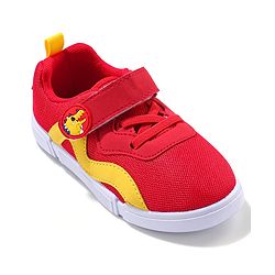 Cute Walk by Babyhug Velcro Closure Sneaker Shoes With Dino Applique - Red