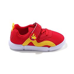 Cute Walk by Babyhug Velcro Closure Sneaker Shoes With Dino Applique - Red