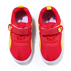 Cute Walk by Babyhug Velcro Closure Sneaker Shoes With Dino Applique - Red