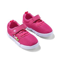Cute Walk by Babyhug Velcro Closure Sneakers with Butterfly Applique - Fuchsia